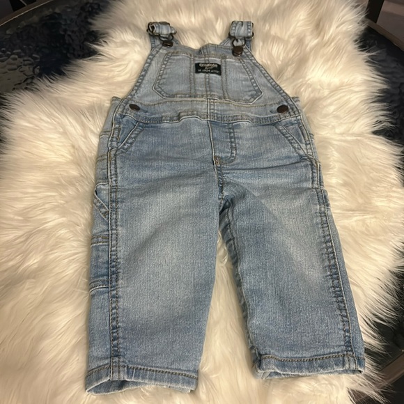 OshKosh Bgosh Baby Jean Overalls Denim 6 mo. - Picture 1 of 7
